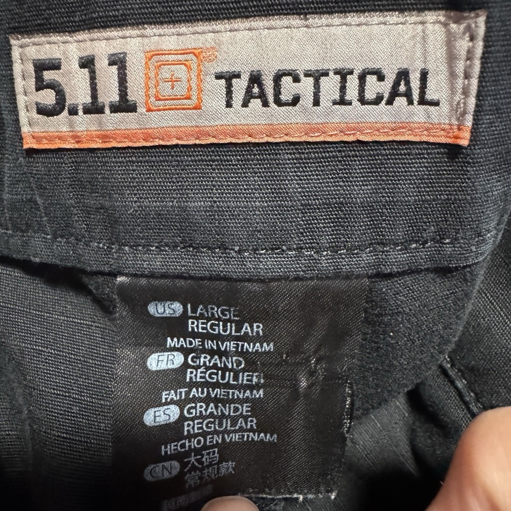 511 Tactical Pants Mens Large Long Black TDU‎ Ripstop Tactical Trousers Workwear - Picture 2 of 11